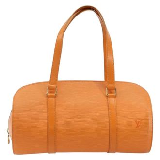 Louis Vuitton Soufflot Epi Leather Orange Leather Handbag (Pre-Owned)