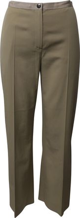 Lanvin Grosgain Waist Trousers in Beige Wool