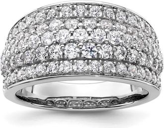 Diamond2Deal 14k White Gold Lab Grown Diamond Wedding Band Ring 1.7Ct Clarity- VS Color- G-H
