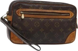 Louis Vuitton Pre-owned Tela clutches - - Pre-owned - Donna - Marrone - ONE SIZE
