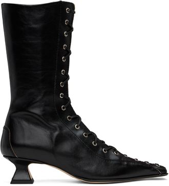 The Attico Lea Black Leather Boots from $898.00 - on Stylight
