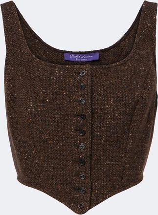 Ralph Lauren Collection Top Sherry in tweed misto lana e cashmere