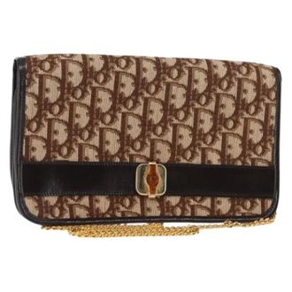 Dior Pre-owned Mini Bags, female, Brown, Size: ONE SIZE Pre-owned Vintage Trotter Mini Shoulder Bag