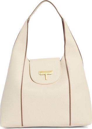 Elie Tahari Alesia Faux Leather Hobo Bag in Eggshell at Nordstrom Rack