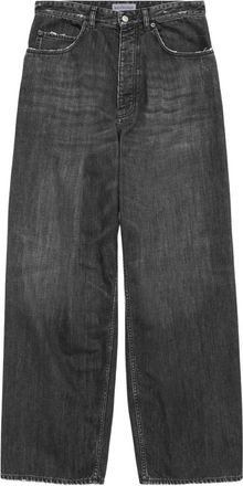 Balenciaga Pleated Baggy Jeans - Heren - Loose Fit Jeans - Grijs - M - Katoen - Jeans