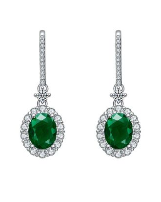 Rachel Glauber Diamond Cz Dangle Earrings