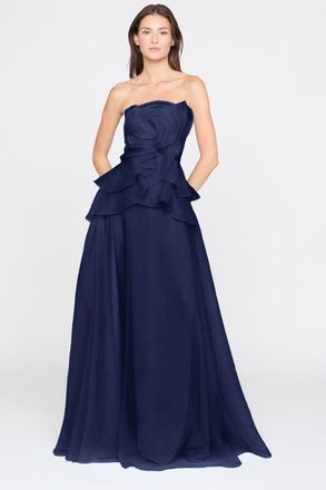 Theia Gilda Draped Rose Gown in Nautical Navy at Nordstrom, Size 16