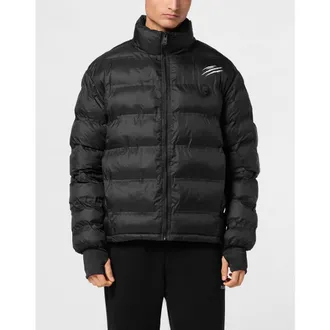 Plein Sport Lightweight Zipped Jacket Ls Scratch Men in Black at Nordstrom, Size Xxx-Large