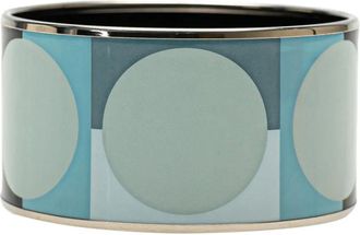 Herm&egrave;s 1900s brede armband met email - Blauw