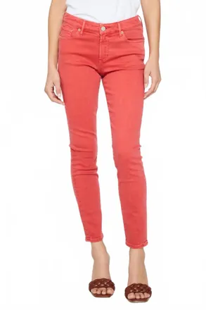 Dear John Denim Gisele High Rise Ankle Skinny Jeans In Scarlet