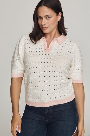 English Factory Crochet Polo Top