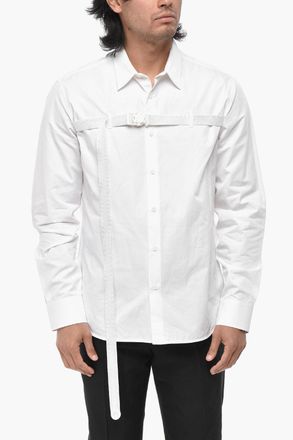 Off-white Camicia in Popeline BUCKLEUP con Fibbia Off-White