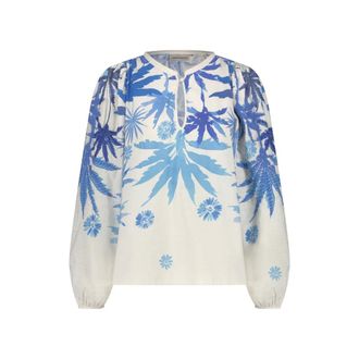 Fab By Fabienne Chapot Fabienne Chapot, Overhemden, Dames, Veelkleurig, L, Katoen, Tropical Blue Top met Lange Mouwen