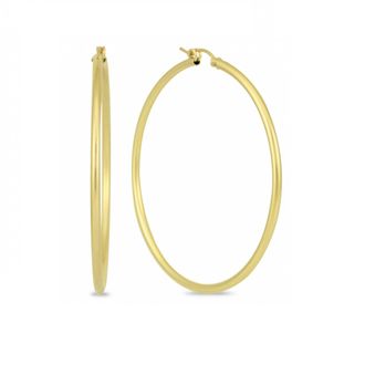 MAX + STONE 14k Yellow Gold Filled 2MM Thick Tube Hoop Earrings 27mm to 55mm