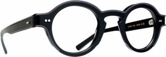 Talla Eyewear Black Flynn Acetate Round Glasses