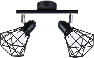 Sollux Lighting Lámpara de techo negro acero alt. 19 cm