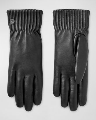 Canada Goose Ribbed Leather Gloves