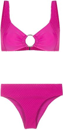 Amir Slama ring-embellished bikini - women - Polyamide/Elastane - GG - Pink
