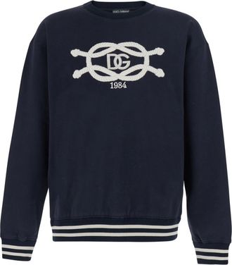 Dolce & Gabbana Navy Blue Logo Sweatshirt