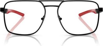 Ferrari 58mm Square Optical Glasses in Matte Black at Nordstrom