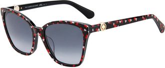 Kate Spade New York Amiyah/G/S Zonnebril- Zwart Rood/Grijs Verloop - Dames - Zonnebrillen - Veelkleurig - 56 MM - Accessoires