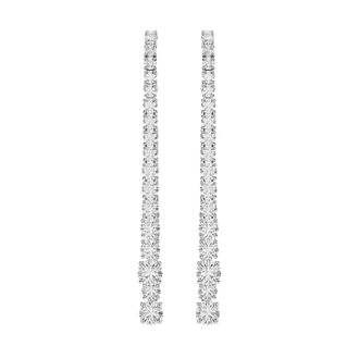 Swarovski Matrix Druppelsieraden Oorbellen - Dames - Oorbellen - Grijs - ONE Size - Accessoires