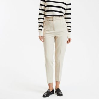 La Redoute Collections Slim broek met ceintuur