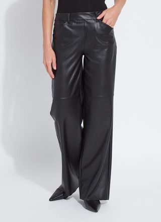 Lyssé Azara Wide Leg Vegan Leather Pant (33 Inseam)
