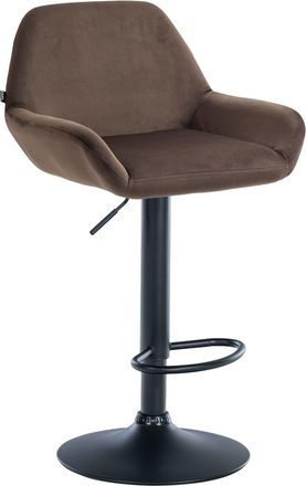 Clp Taburete de bar regulable y giratorio en Terciopelo Marr&oacute;n
