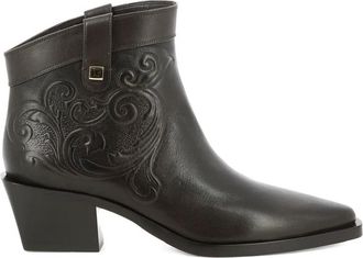 Maisons Skorpios 60 mm Alexandra Cordoba leren laarzen met Western-stijl - Bruin