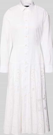 Polo Ralph Lauren Midi Hemdblusenkleid aus reiner Baumwolle in Weiss, Gr&ouml;&szlig;e 34