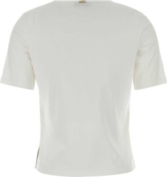 Herno Womens Spacchetto T-Shirt White Cotton