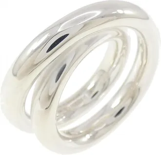 Herm&egrave;s Silver Silver 925 Band Ring (Pre-Owned)