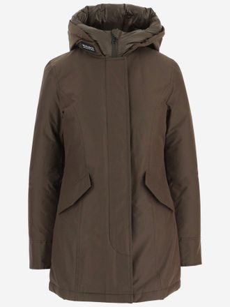 Woolrich jack met capuchon van katoenmix