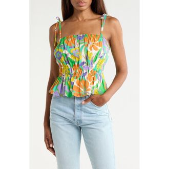 Ramy Brook Rio Tie Strap Top in Retro Garden at Nordstrom Rack, Size Xx-Small