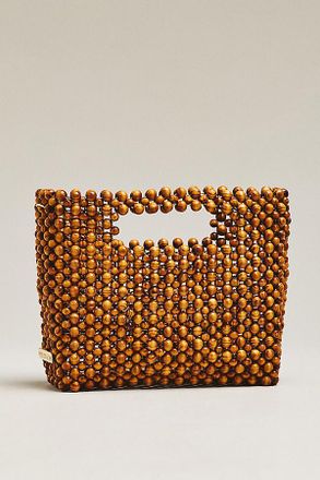 Dolce Vita Linzy Wood Beaded Clutch