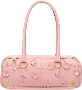 Hammitt Small Meredith Leather Shoulder Bag in Flamingo Flora/Brushed Gold at Nordstrom