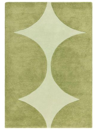Novatrend Alfombra moderna tufted a mano en lana verde 160x230 cm