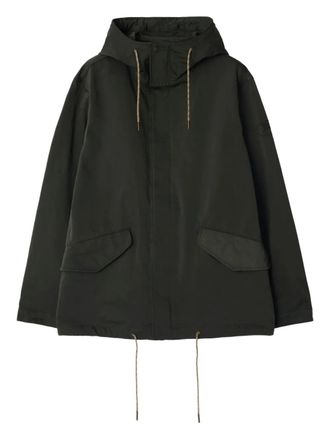 Burberry Parka met logopatch - Groen