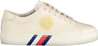 Tommy Hilfiger Schoenen, Dames, Beige, 40 EU, Leer, Sneakers
