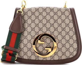 Gucci Blondie NM Top Handle Bag GG Coated Canvas Medium satchel - Bruin