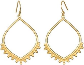Satya Jewelry Open to Receive Lotus Petal Hoop Earrings in Gold at Nordstrom