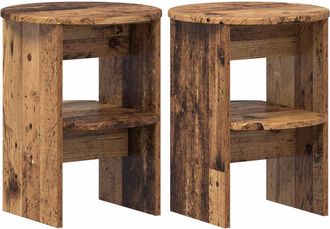 vidaXL Armario Auxiliar 2 Uds. Madera Vieja &Oslash;40 X 50 Cm Vidaxl
