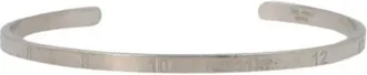 Maison Margiela Accessoires, Dames, Grijs, ONE Size, Engraved Number Bangle