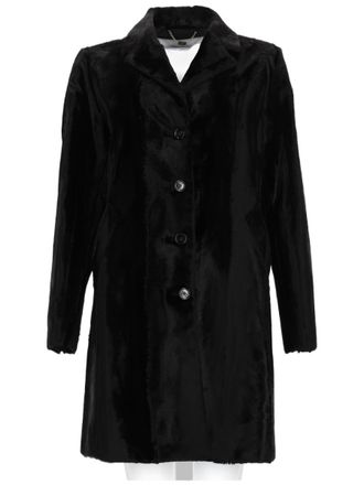 Palt&ograve; Single-Breasted Coat With Classic Collar And Four Front Buttons