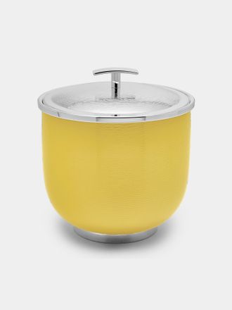 Zanetto Aquarius Enameled Silver-Plated Ice Bucket