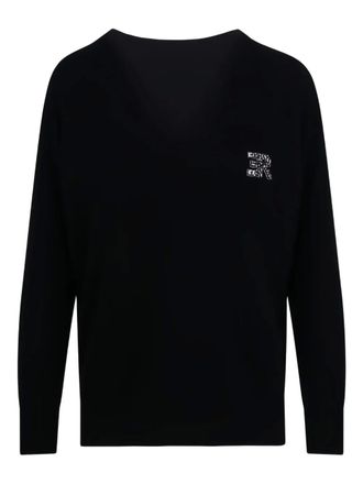 Ermanno Scervino Maglione con scollo a V - Nero