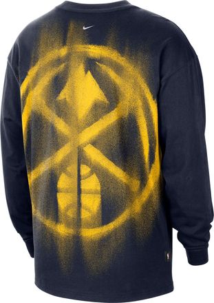 Nike Mens Denver Nuggets Standard Issue Basketball Long-Sleeve Top in Blue | II5746-419