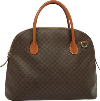 Celine Macadam Brown Canvas Handbag (Pre-Owned)