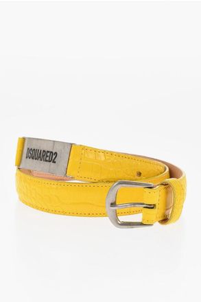 Dsquared2 Crocodile Effect leather Belt 30mm size 85